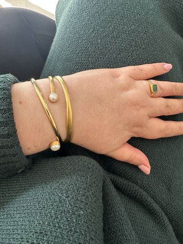 Customer photo review of BRUSHED BANGLE - GOLD
