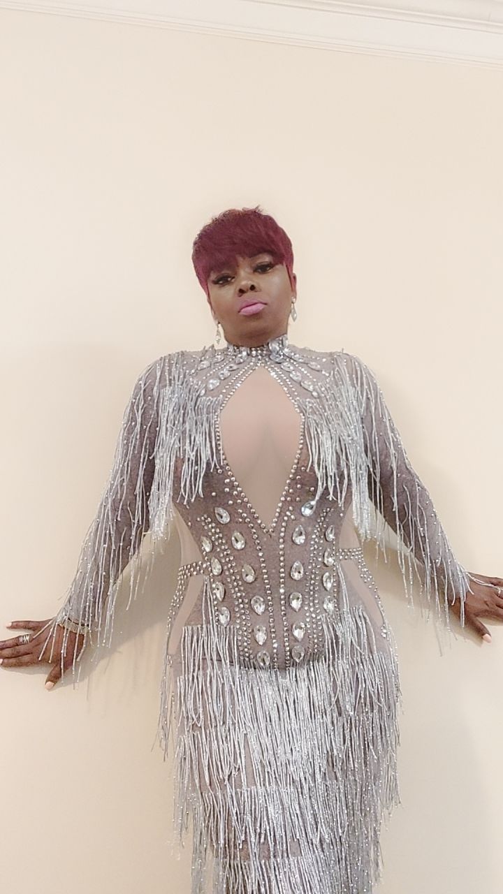 Customer photo review of Deja Diamante Maxi Dress(Ready To Ship)