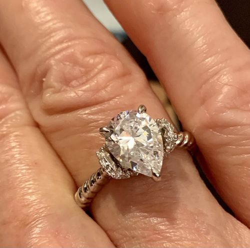 Customer photo review of Woven Solitaire 1.8ct CZ Ring in Sterling Silver