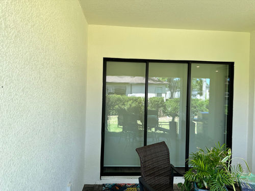 Customer photo review of SmartWings Motorized Light Filtering Solar Shades 5% Openness Aventus