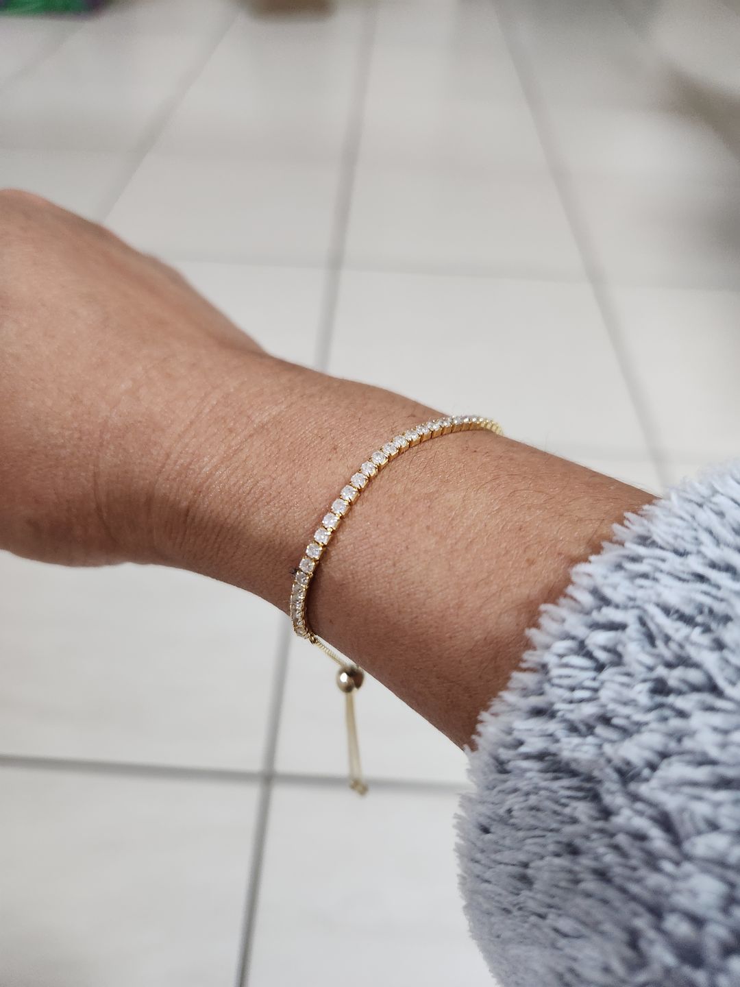 Customer photo review of Tennis Sapphire Bracelet