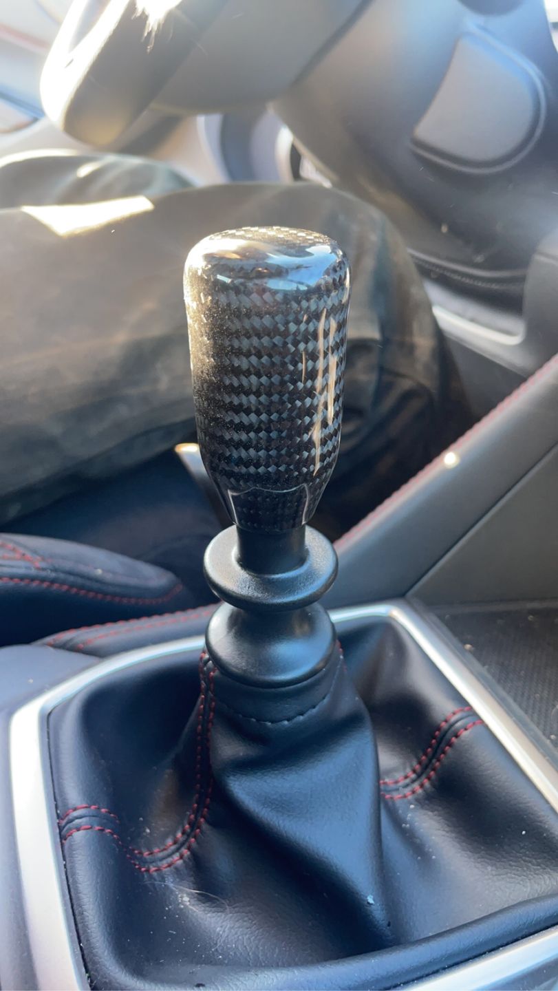 Customer photo review of Black Carbon Fiber Handle Shift Knob