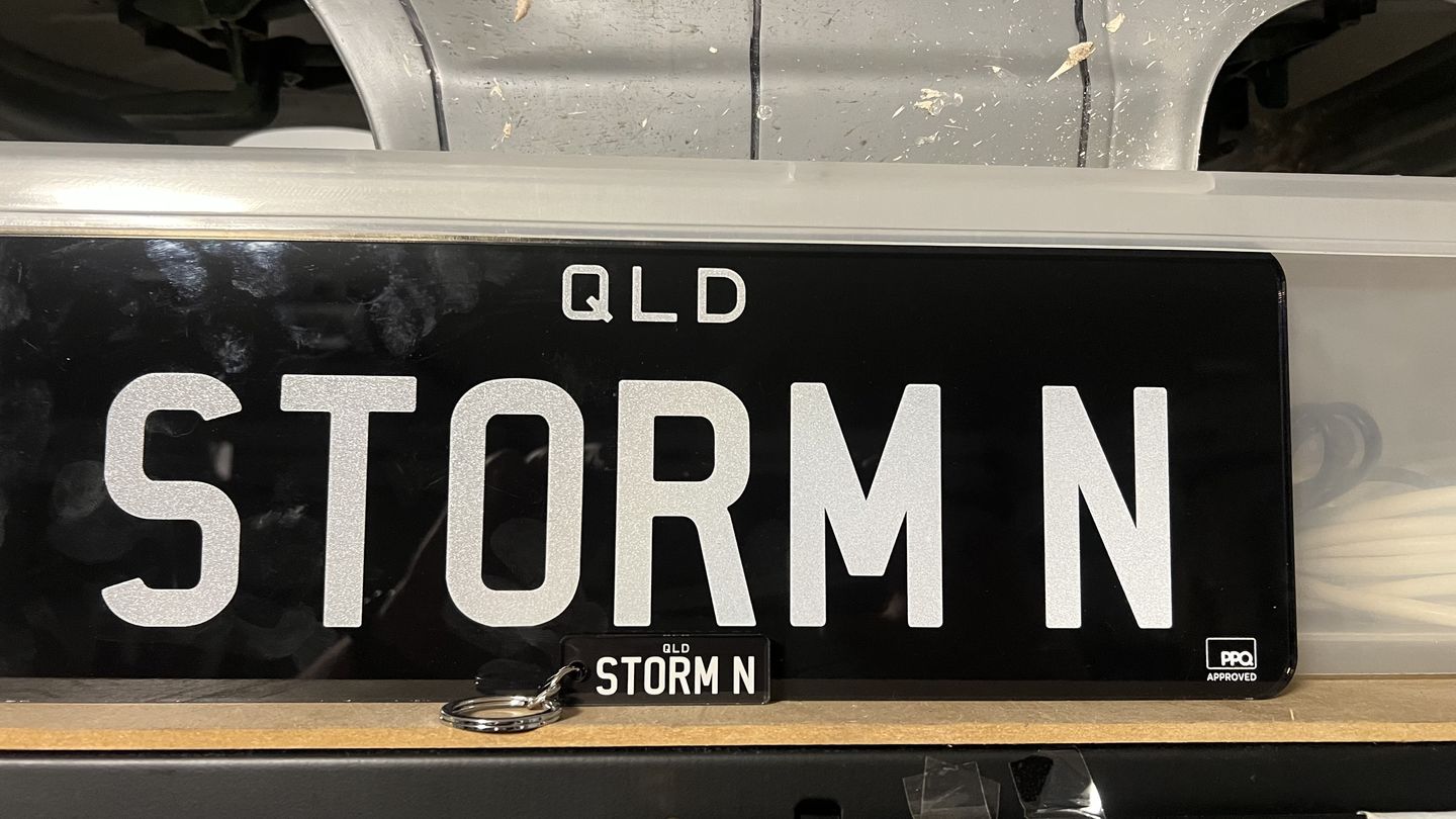 Customer photo review of QLD Prestige Licence Plate Custom Keychain