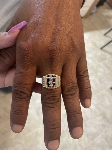 Customer photo review of *NEW* BX 14k Men’s CZ Ring  (Anchor) -JTJ™-