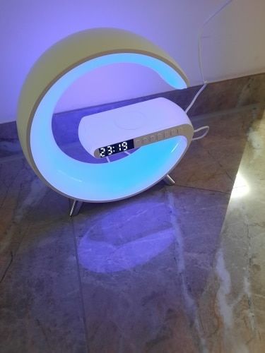 Customer photo review of LitLamp™ — 3-in-1 Alarm Clock, Speaker & Wireless Charger