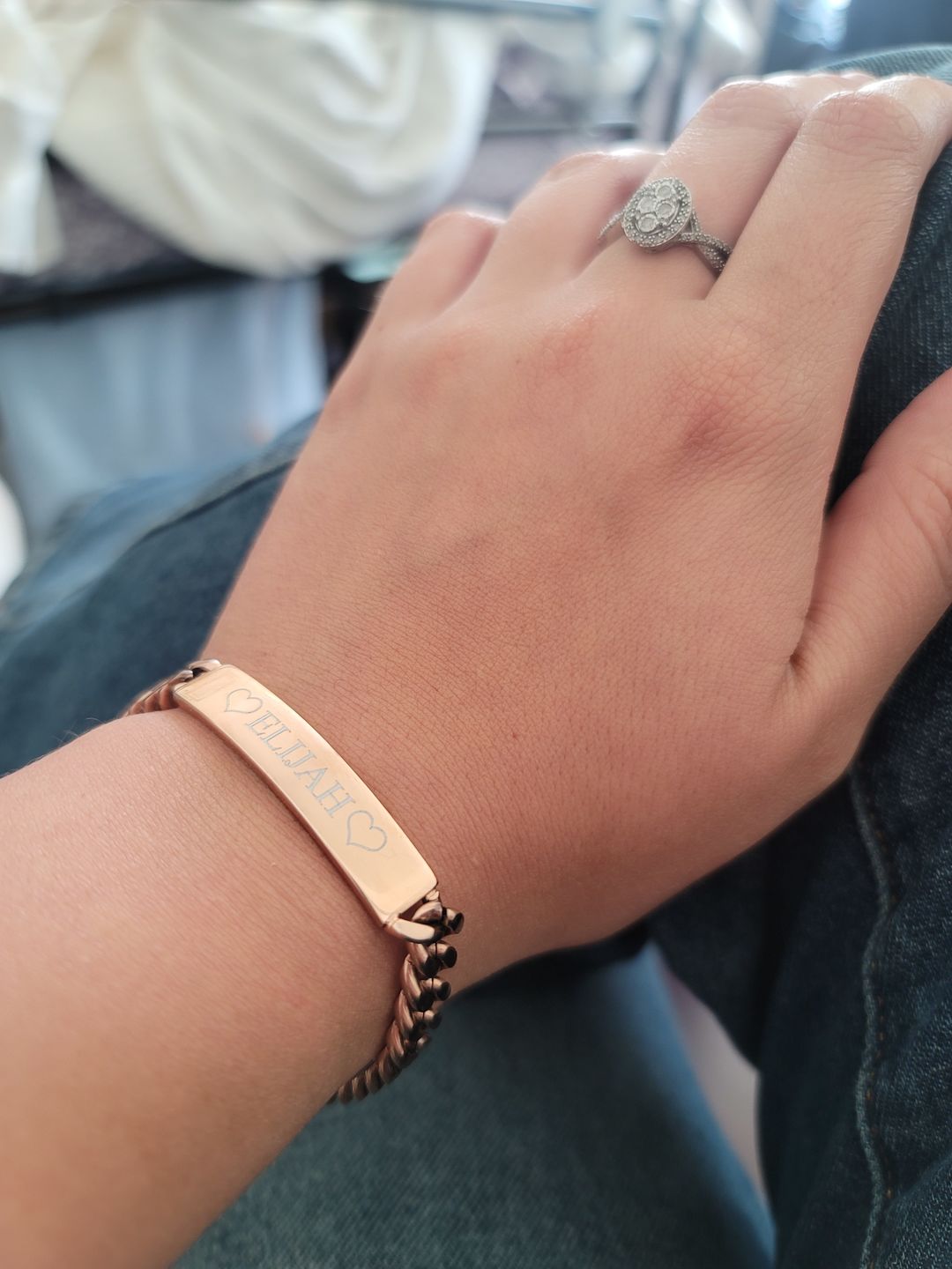Customer photo review of 8mm Cuban Link ID Bracelet