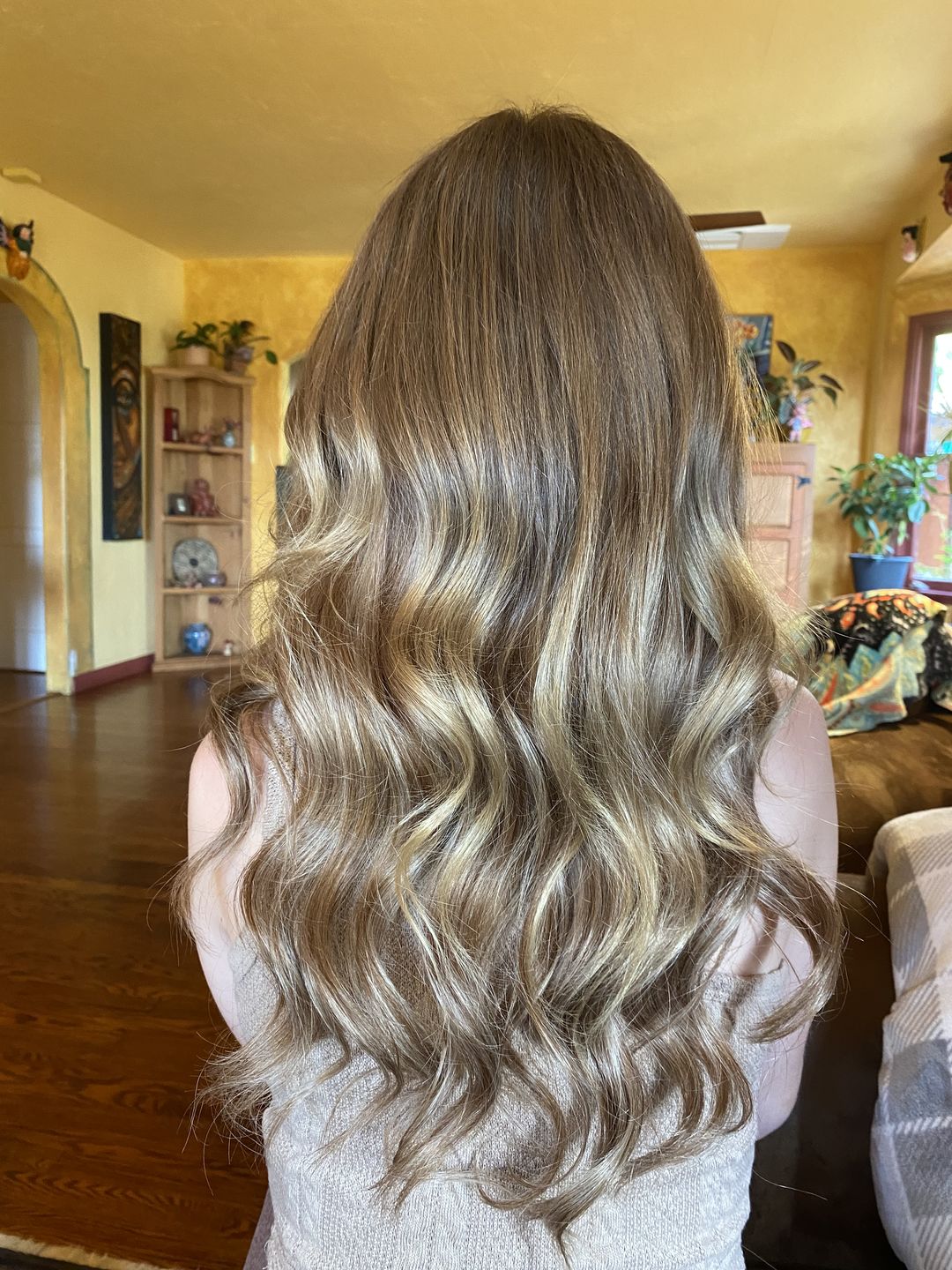 Customer photo review of Balayage Highlights Clip in Extensions 100% Remy Human Hair (#4/24/4)
