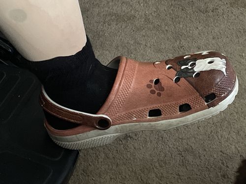 Customer photo review of Wide non-binding Bamboo diabetic socks, seamless toe, air vent with cushion sole, 6 pairs