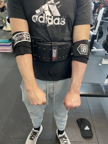 Customer photo review of Personal Record Heavy Duty Premium Elbow Wraps PR903 - Black