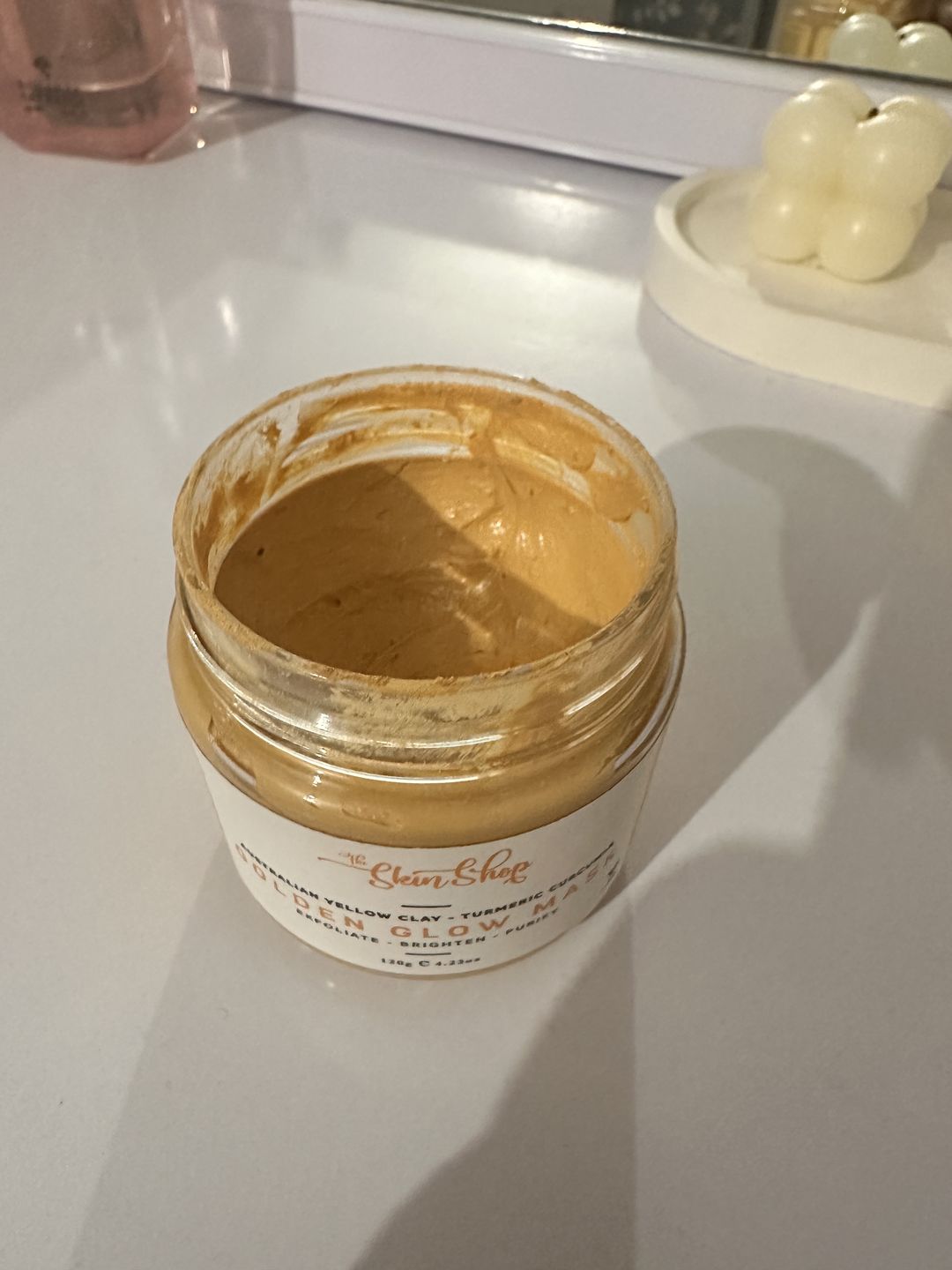 Customer photo review of Golden Glow Mask