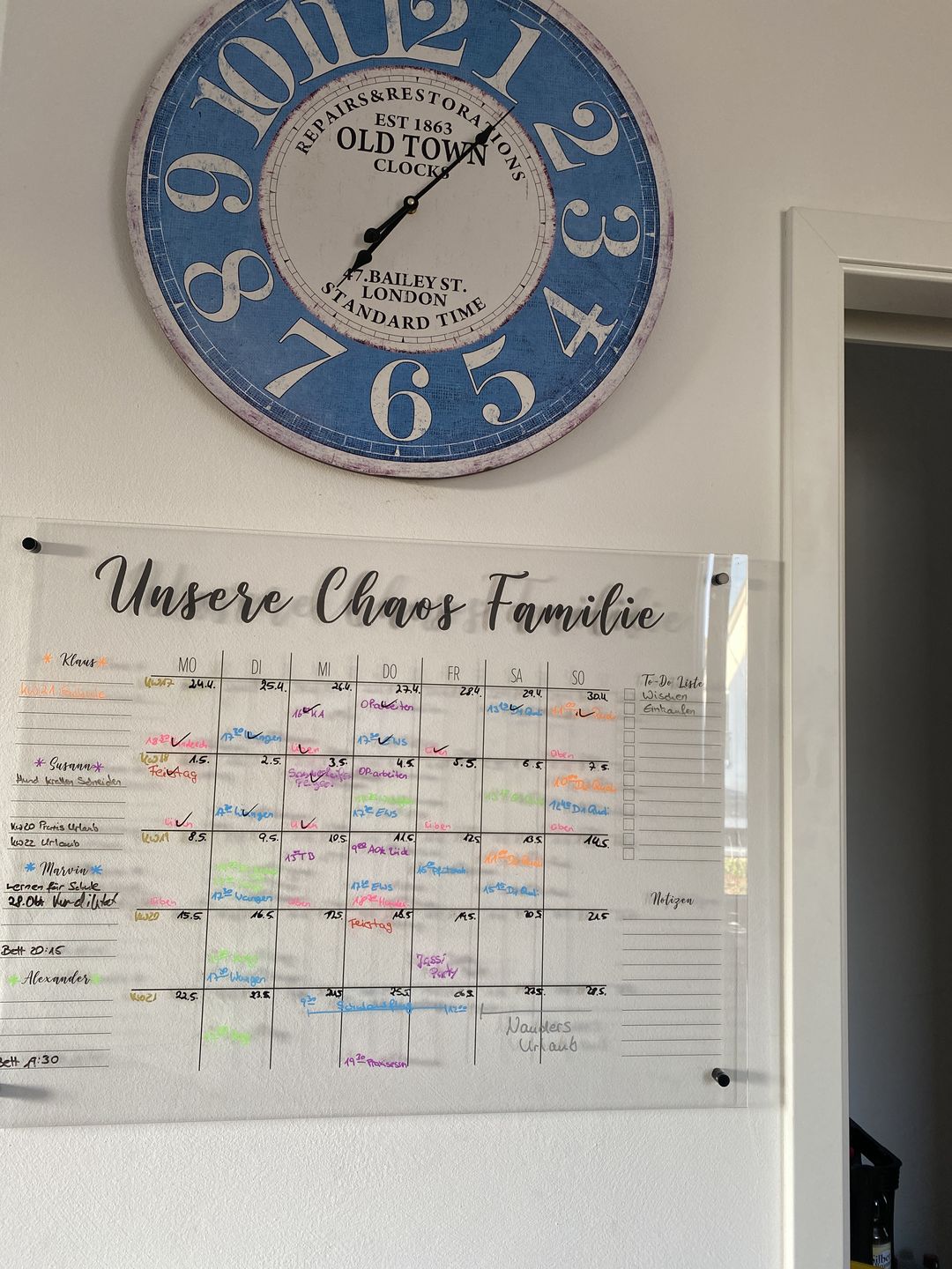 Customer photo review of 4-Namen Familienplaner