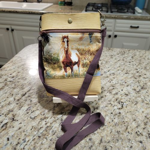 Customer photo review of Wanderlust Phone Bag Pattern