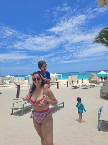 Customer photo review of SADIE Raspberry Jam Underwire Bikini Top