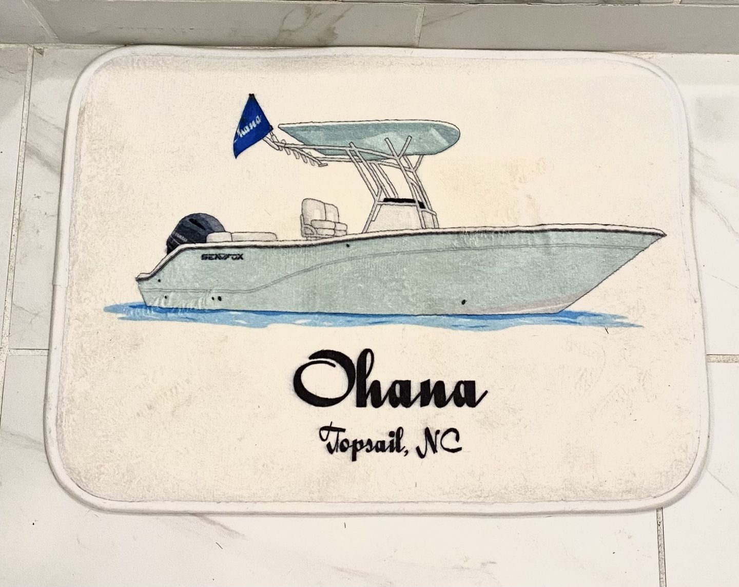 Customer photo review of Custom Bath Mat