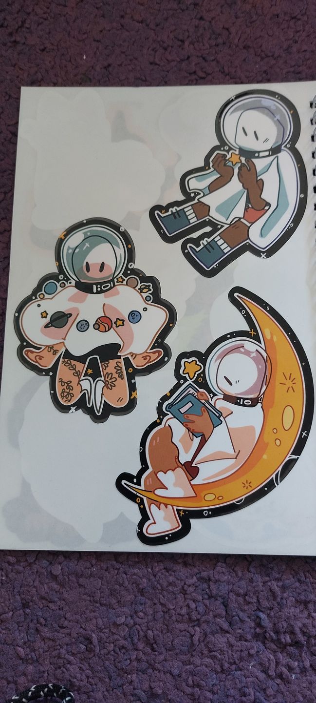 Customer photo review of Cute Space Ghost Stickers! : V5