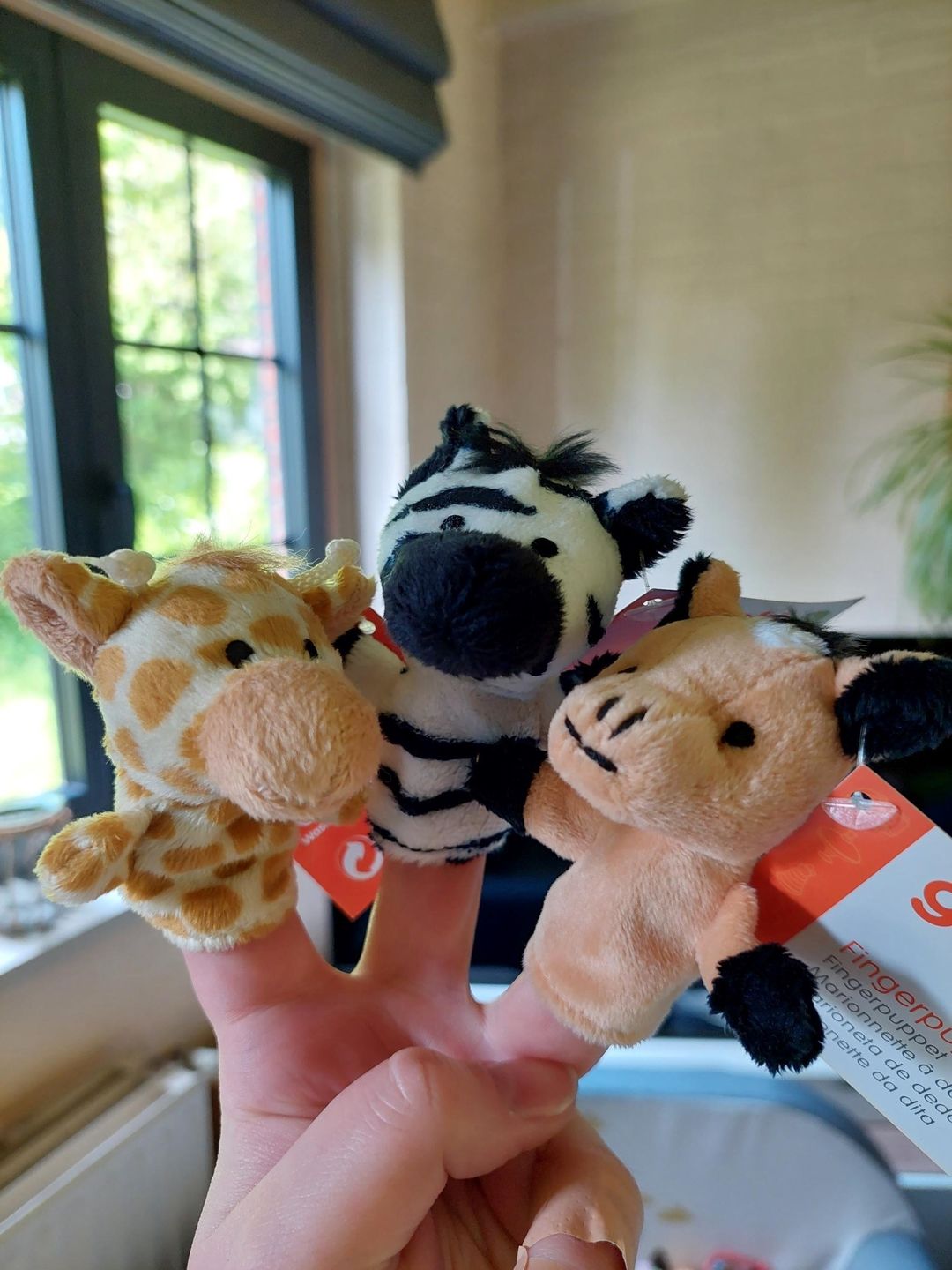 Customer photo review of Marionnettes à doigt 8 animaux sauvages variante 1