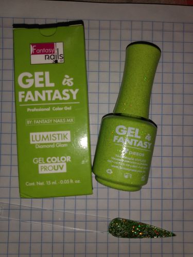 Customer photo review of Gel Lumistik Verde 15 ml Fantasy Nails