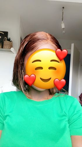 Customer photo review of 200% Density Dark Brown Straight Bob Lace Frontal Wig