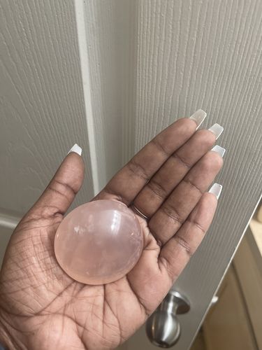 Customer photo review of Juicy Pink Rose Quartz Pebbles