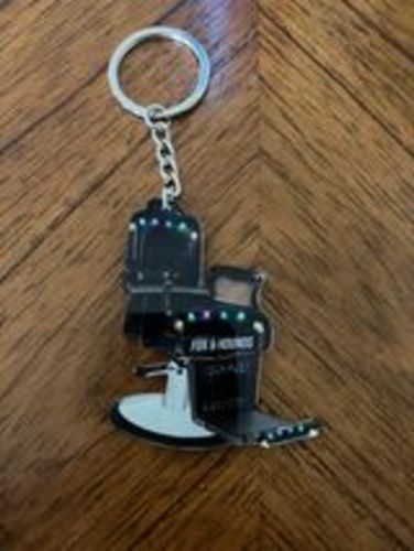 Customer photo review of Barber Chair Personalized Keychain - Gift For Barber