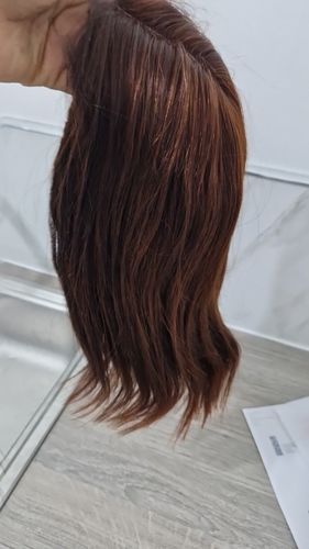 Customer photo review of 200% Density Dark Brown Straight Bob Lace Frontal Wig