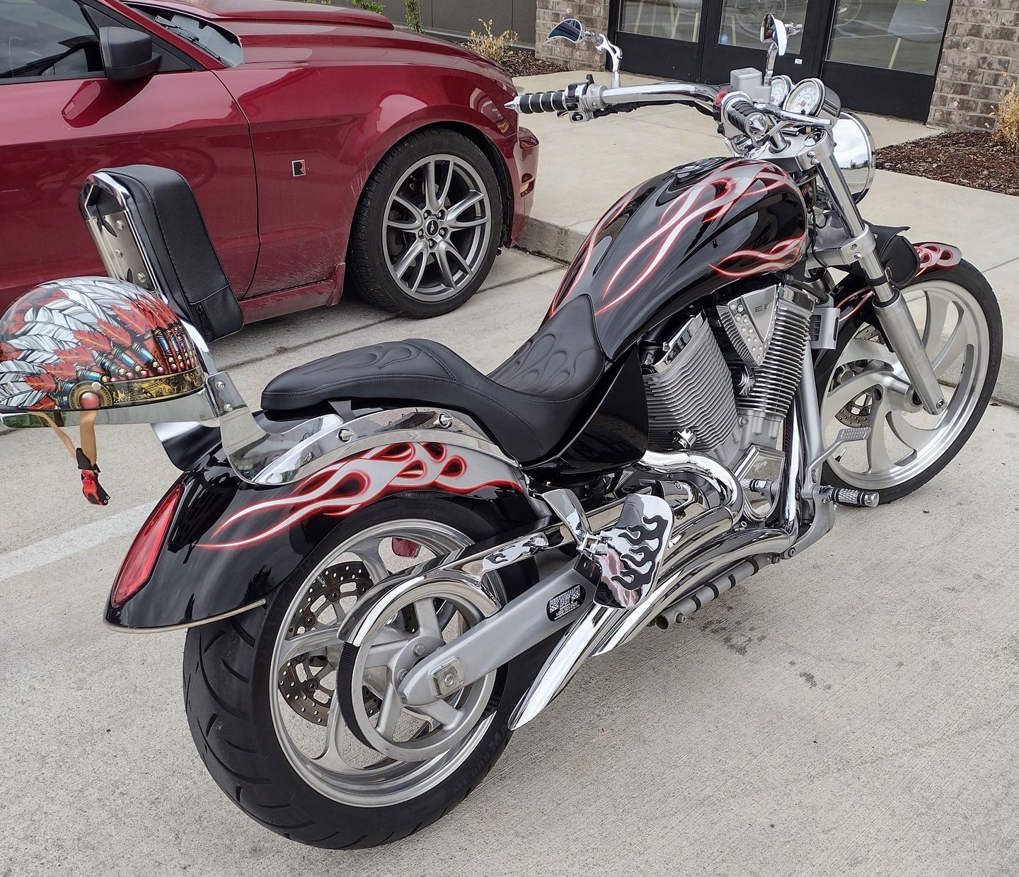 Customer photo review of Baseball Motorcycle Helmet Built-in Visor
