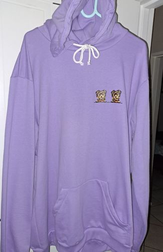 Customer photo review of CUTE DOGS CUSTOM HOODIE (Unisex)