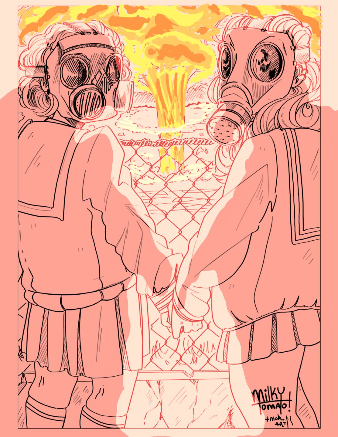 Customer photo review of Gasmask Girls Coloring Page PDF