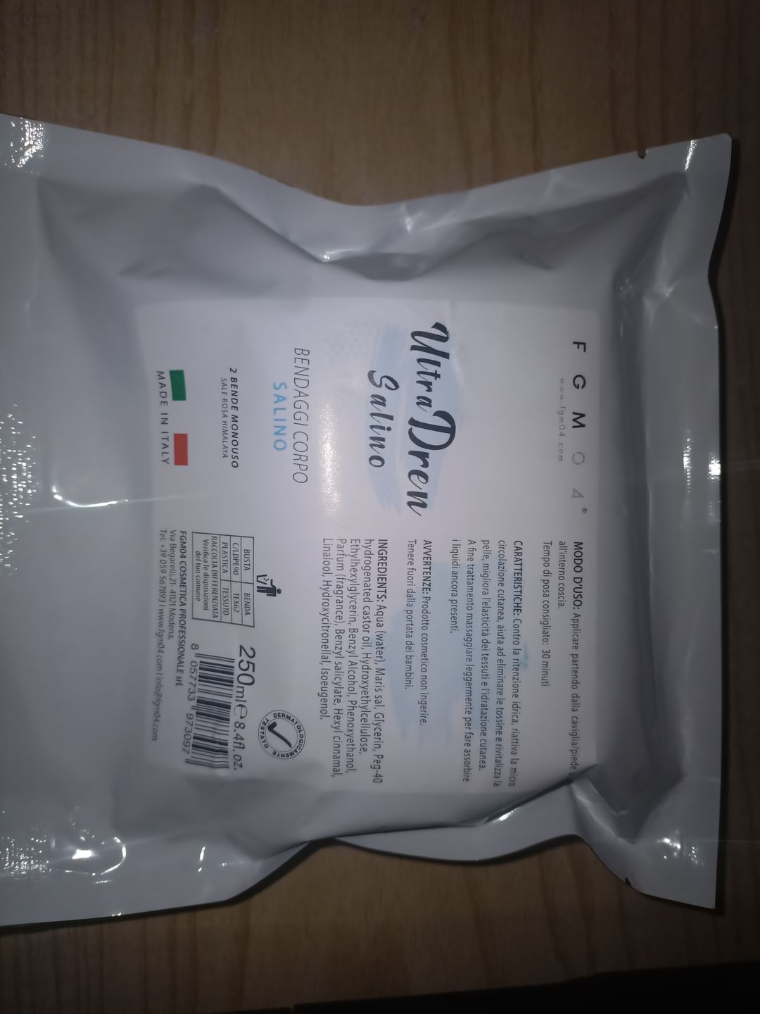Customer photo review of Bendaggio Salino Anticellulite