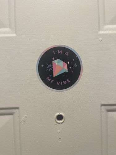 Customer photo review of I’m A Vibe Sticker- 3"