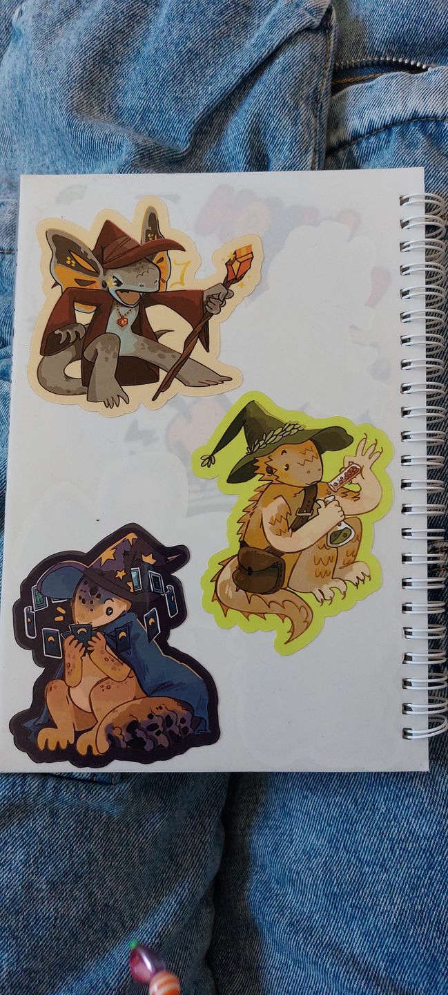 Customer photo review of Lizard Wizard Stickers!