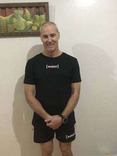 Customer photo review of Transcendence Muscle T-shirt - Black / Red