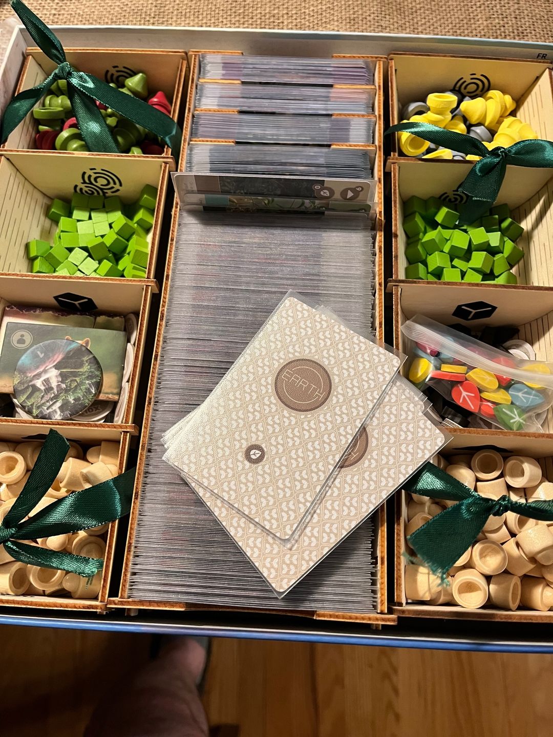 Customer photo review of Clear Matte Standard American Card Sleeves