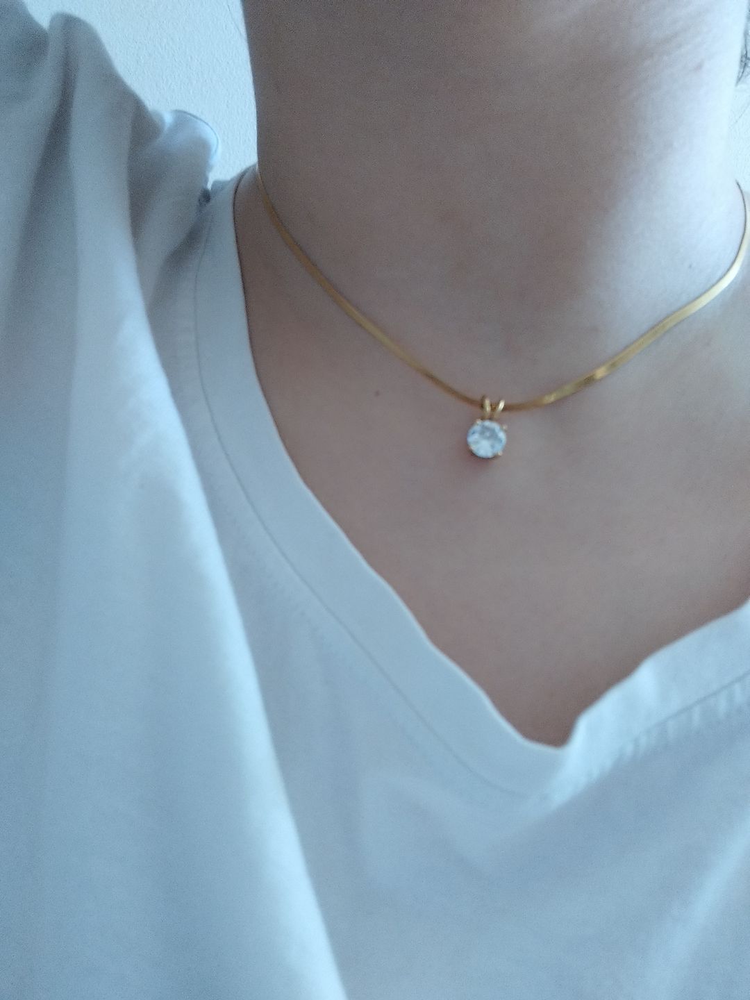 Customer photo review of Glamour Snake Halskette | 18K vergoldet