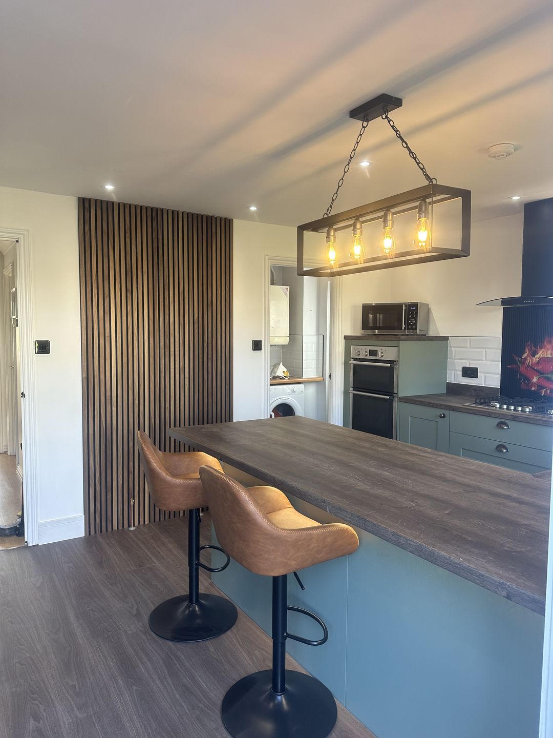 Customer photo review of SlatWall Acoustic Deep Walnut