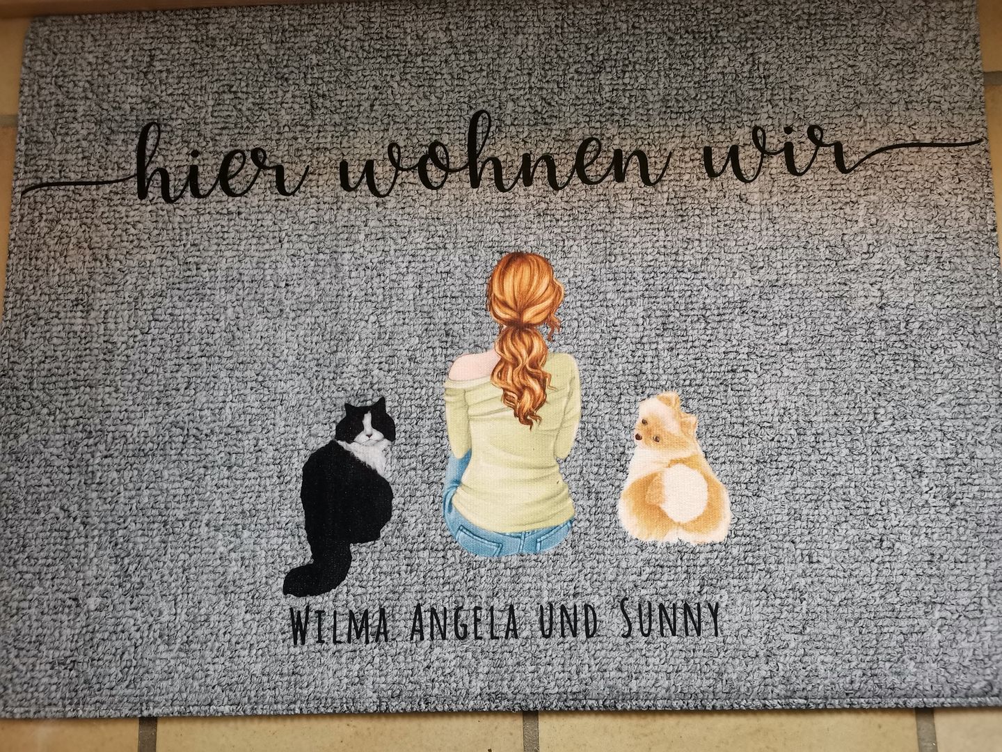 Customer photo review of Meine Familie - Individuelle Fußmatte
