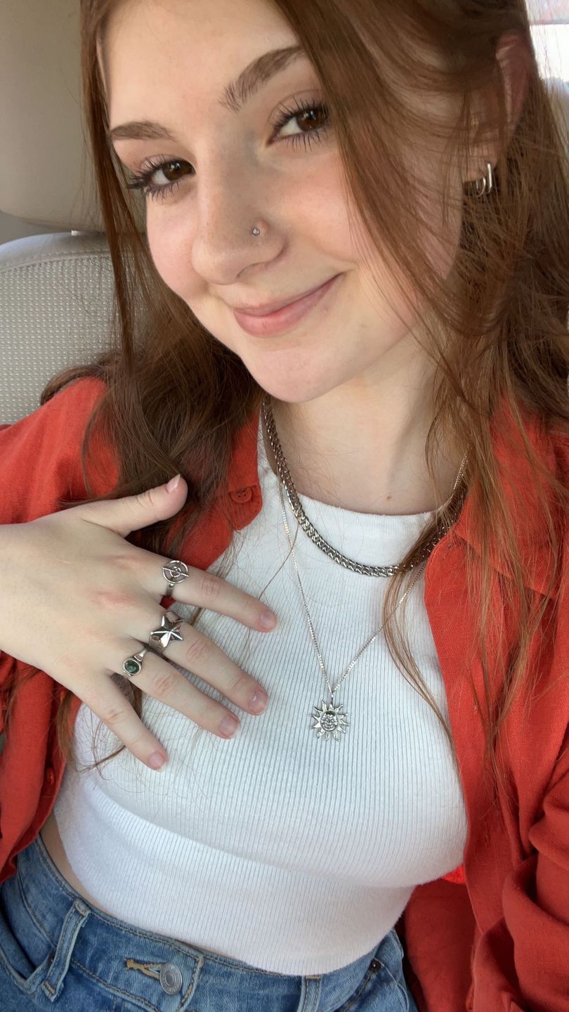 Customer photo review of AZTEC SUN PENDANT