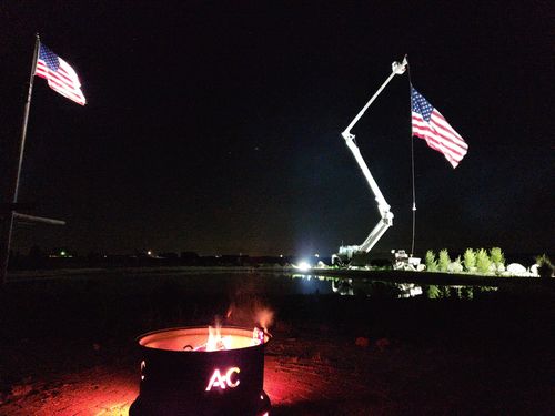 Customer photo review of 20x30ft 2-ply polyester American Flag