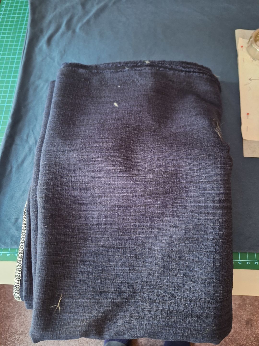 Customer photo review of Linen Look Suiting Fabric