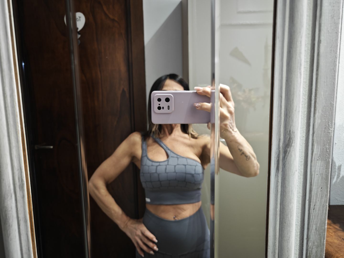 Customer photo review of Top Monospalla Grigio Ira Coccodrillo