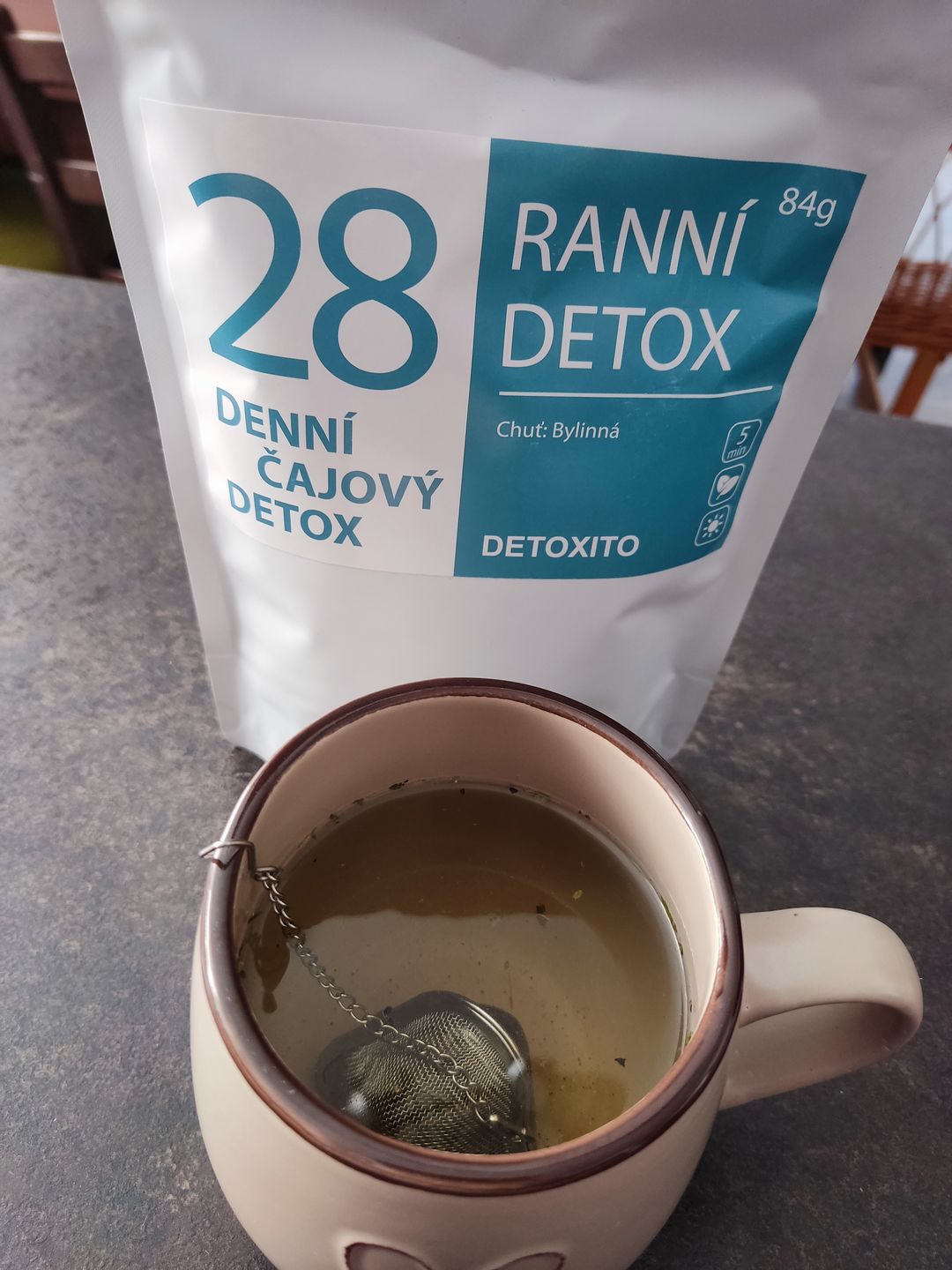 Customer photo review of Ranní Detoxikační čaj (28 denní)