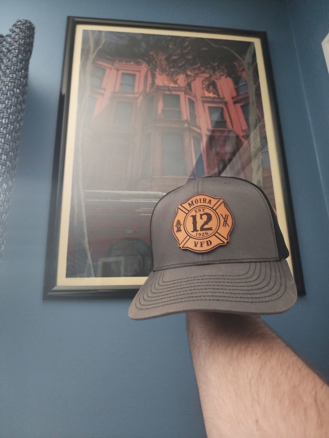 Customer photo review of Custom Maltese Leather Patch Hat