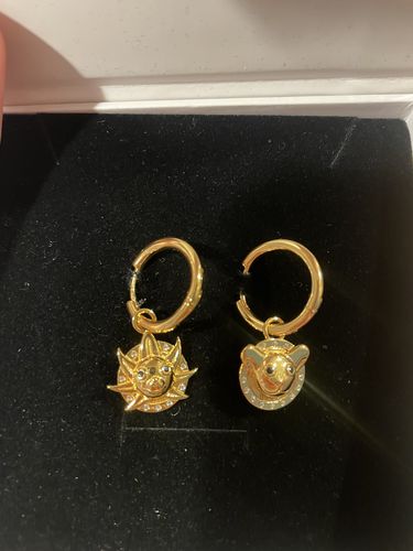 Customer photo review of Pirate Ship Earrings