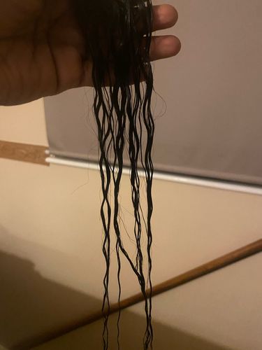 Customer photo review of Clip Ins Extension Kinky Straight 12A+ Virgin Human Hair Extension