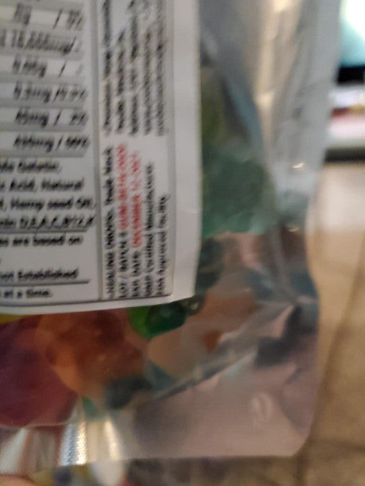 Customer photo review of Hemp Gummy Bears 750,000mg Sugar-Free Premium Organic + Vitamins: C B D E + Omega 3 6 9
