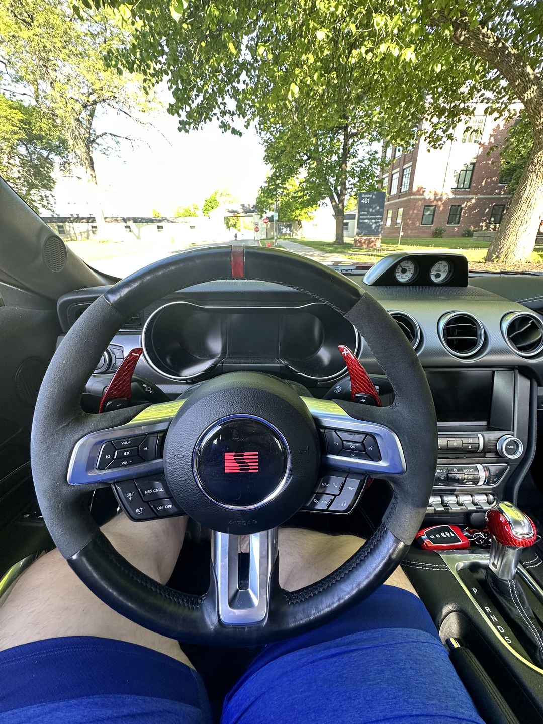 Customer photo review of Carbon Fiber Paddle Shifter Extension for 2015-2022 Ford S550 Mustang