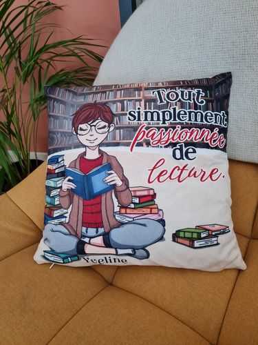 Customer photo review of La dévoreuse de livres - amis-Coussin