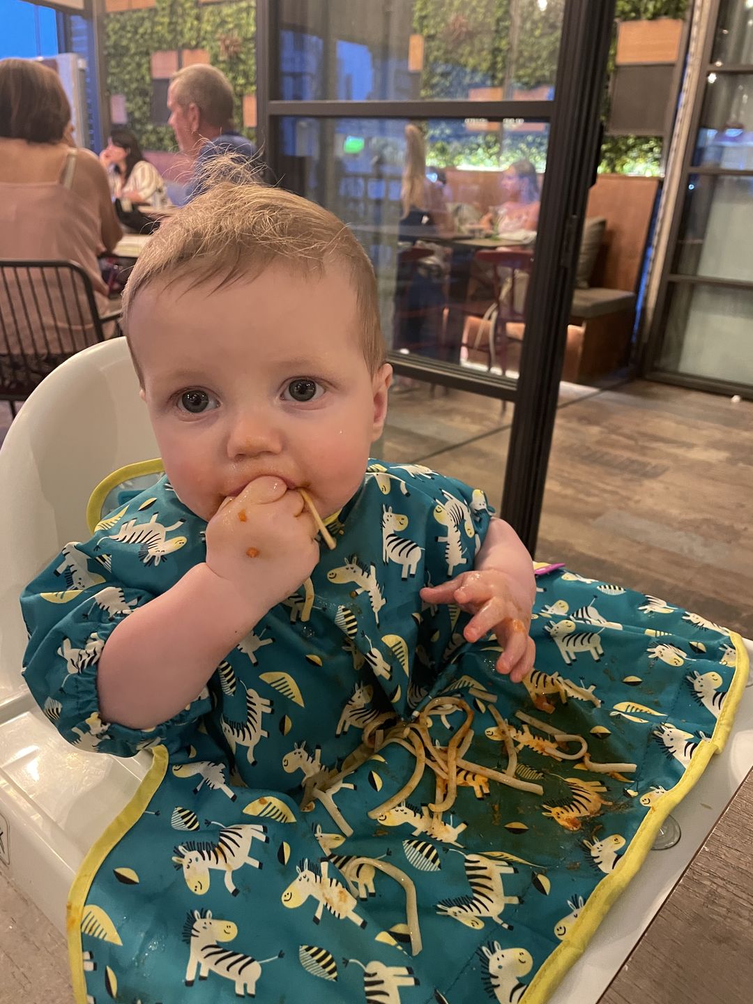 Customer photo review of Short Sleeve Cover & Catch Bib