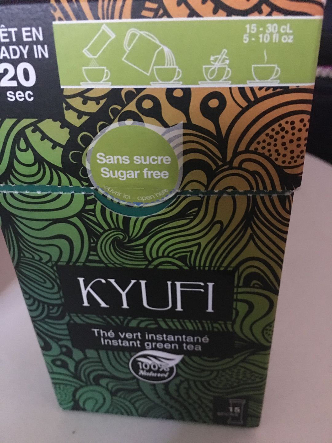 Customer photo review of Thé Vert Instantané  - Sans Sucre