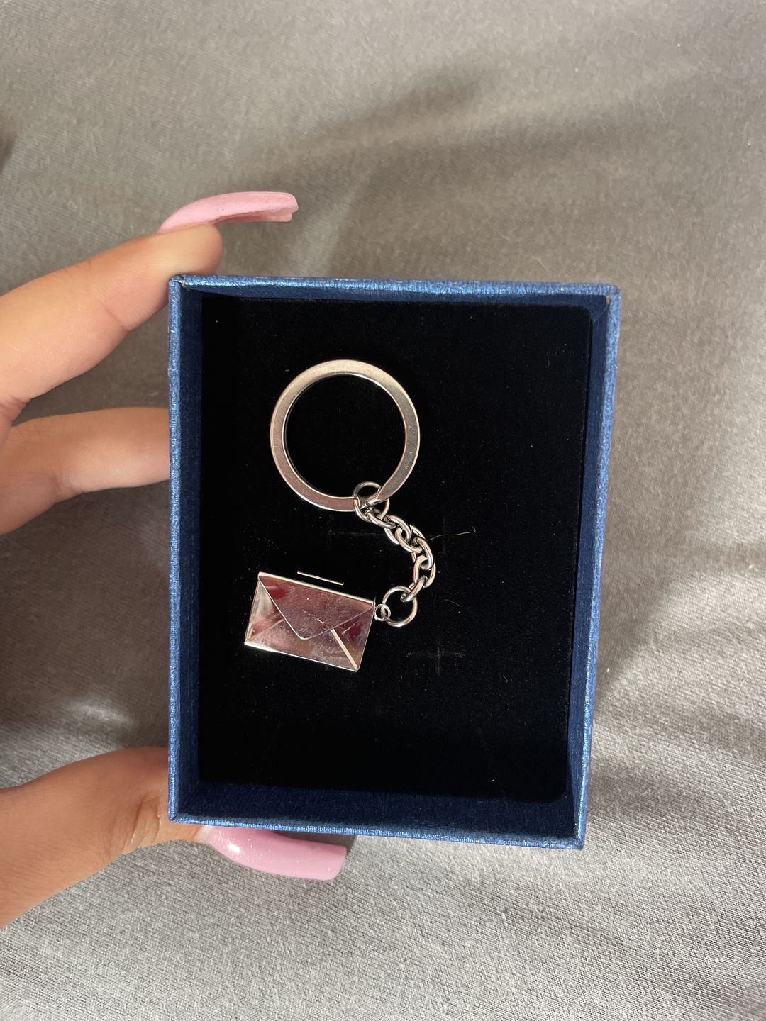 Customer photo review of Personalized Envelope Necklace